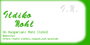 ildiko mohl business card