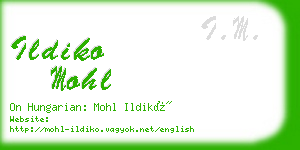 ildiko mohl business card